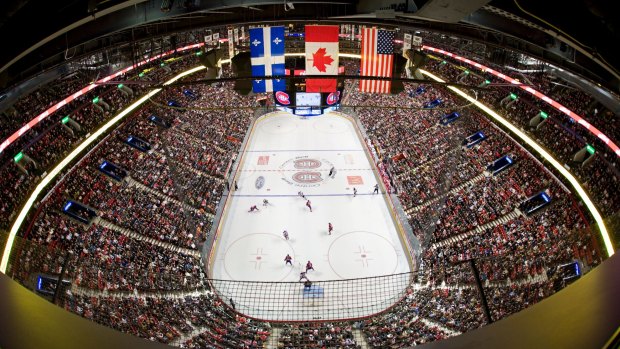 Passion for hockey: Bell Centre sports complex, Montreal.