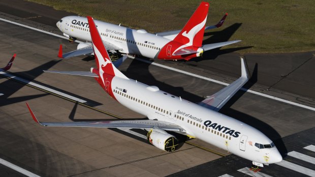 Qantas 737-800s at Sydney Airport.