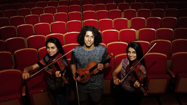 Natasha, Josef and Karla Hanna are among the group of more than 200 musicians attending the camp.