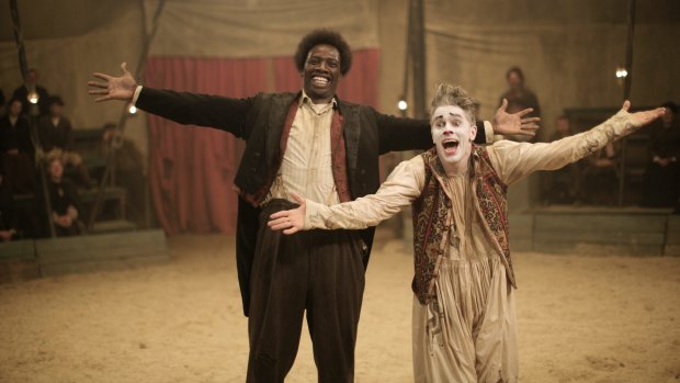 Omar Sy (left) and James Thierree star in Monsieur Chocolat, a box-office hit in France that has stirred debate about race relations.