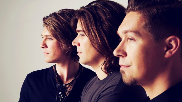 All grown up: The pop band Hanson. 