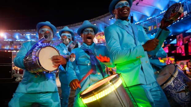 Dancers perform during the Opening Ceremony of the Rio 2016 Olympic Games at Maracana Stadium on Friday.