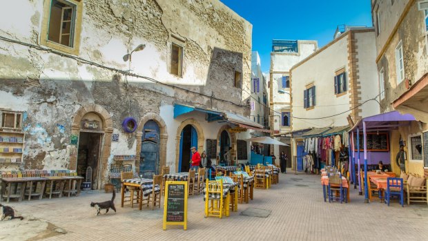 Morocco Essaouira a local restaurant in the Essaouira medina.