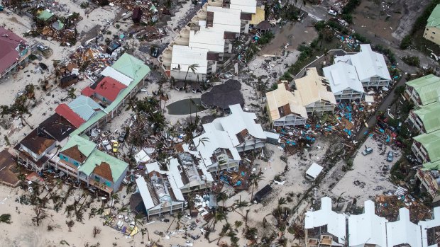 The damage after Irma passed through Dutch Saint Maarten, on Thursday.