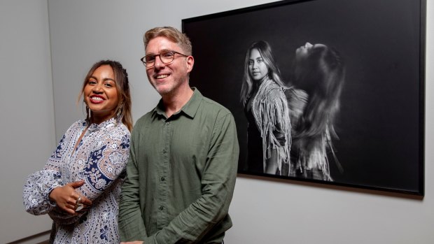 Jessica Mauboy was photographed by David Rosetzky for the <i>20/20</I> exhibition.