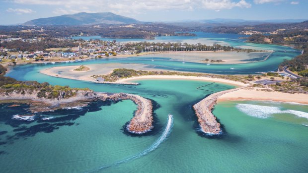 Narooma is built around the glorious curves of Wagonga Inlet. 