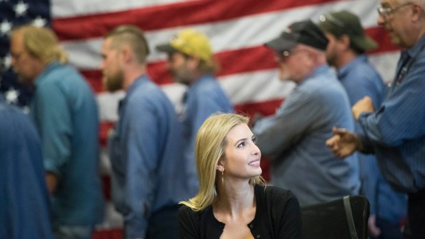 Ivanka Trump, daughter of Republican presidential candidate Donald Trump, attends a round-table discussion with local businesswomen after touring Middletown Tube Works, a welded steel tube supplier.