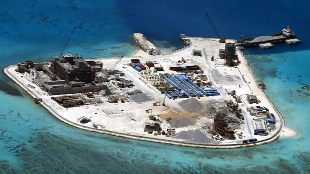 There is evidence Beijing has installed weapons on all seven of the islands it has built in the South China Sea.  