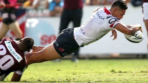 Spreading his wings: Dynamic Rooster Roger Tuivasa-Sheck is off to join the Warriors.