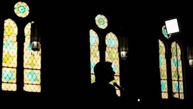 Democratic presidential candidate Hillary Clinton after a rally at the Zembo Shrine in Harrisburg, Pennsylvania, last week.