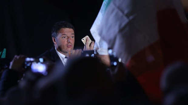 Outgoing Italian PM Matteo Renzi pictured on Friday.