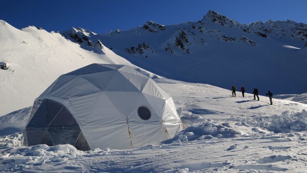 Built for ski tourers in the winter and bushwalkers in the summer, the camp is in the McKerrow Range, well above the snowline at about 1600 metres.