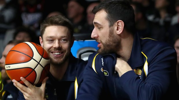 Top class: Matthew Dellavedova and Andrew Bogut, who have been members of NBA championship teams, are products of the Centre of Excellence.
