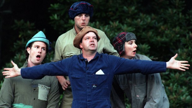  (From left) Will Anderson, Kevin Harrington, Greg Fleet and Corinne Grant in <i>A Midsummer Night's Dream</i>.