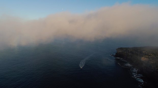 Thick fog blankets Sydney on Monday morning.