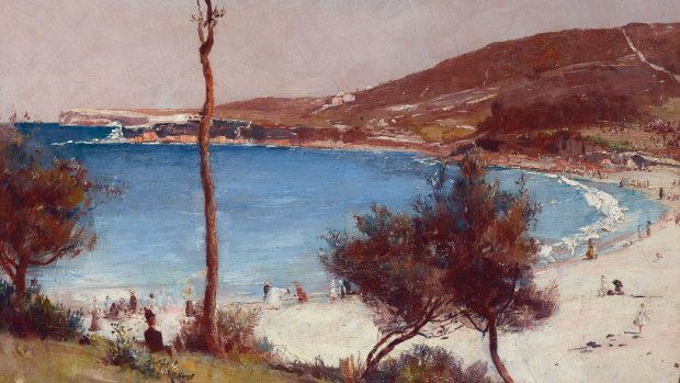 Thomas William Roberts' <i>Holiday sketch at Coogee</i> (1888).
