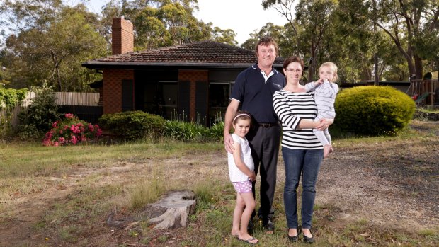 Jill Robertson with her partner Craig Jerrom and daughter Ella, 5, and baby Ewen, 20 months. The couple are getting married next year.  