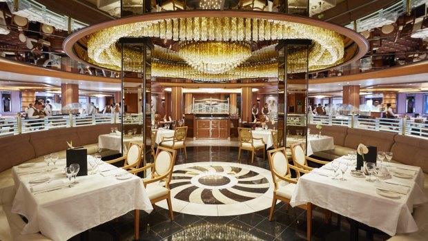 The Concerto dining room on board.