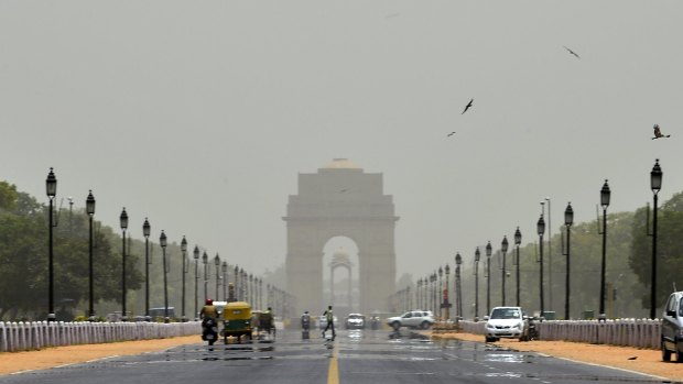 Delhi shimmers in the heat.