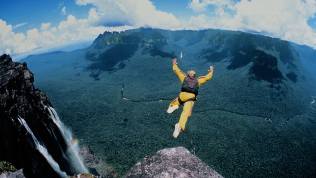 Into thin air: BASE jumpers take a leap of faith.
