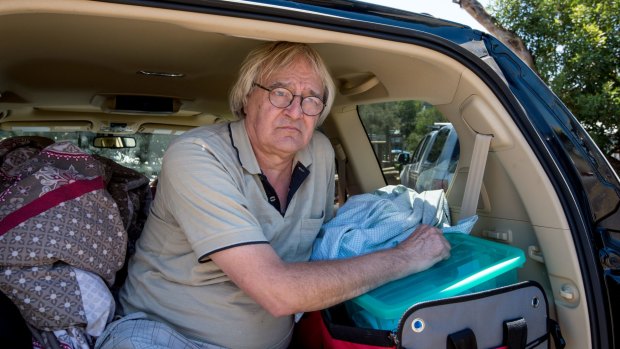 Kennett River resident Christian Cleveland has been sleeping in his car since the Christmas Day fire.