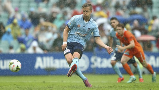 Three and easy:  Marc Janko scored a hat-trick in an open encounter.