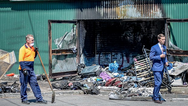 The abandoned Kinnears ropeworks factory in Footscray, where three people died on March 1. 