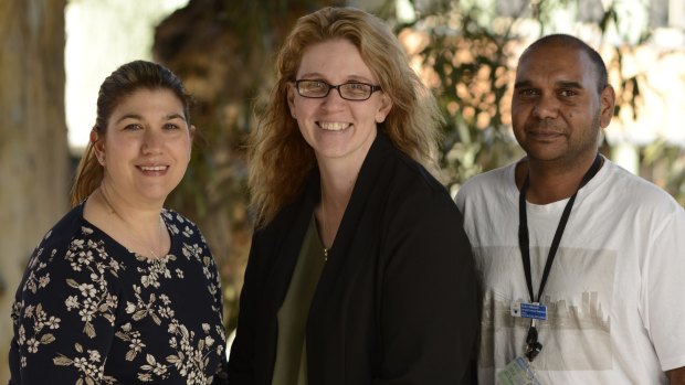 Members of Mildura council's Real People Real Jobs team: Connie De Maria (left), Amy Nash and Ricky Mitchell.