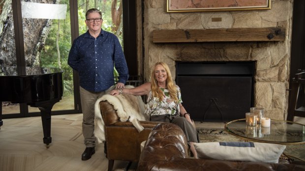 Karina and Brian Barry, owners of Pretty Beach House. 
