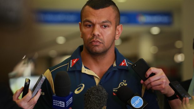 Opportunity knocks: Kurtley Beale at Sydney Airport before flying out to join the Wallabies on their spring tour.