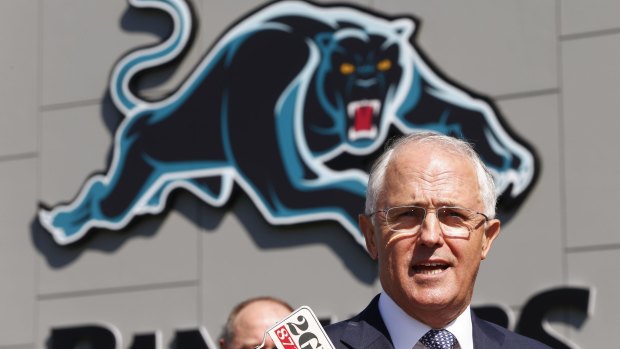 Malcolm Turnbull, pictured at the new Penrith Panthers Rugby League Academy, described the tax plan as "the most fundamental reform to the federation in generations".