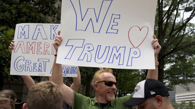 Trump supporters in Washington. 