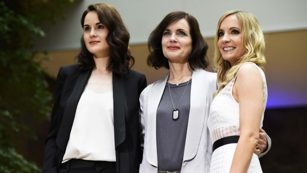 Cast members of the hugely successful Downton Abbey: Dockery (left), Elizabeth McGovern and Joanne Froggatt.