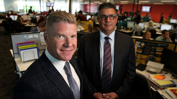 Acquire Learning Group managing director John Wall (left) and advisory board member Andrew Demetriou.