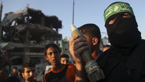 A Hamas militant in Gaza last year.