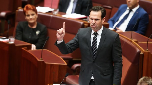 Resources Minister Matt Canavan during question time on Tuesday.