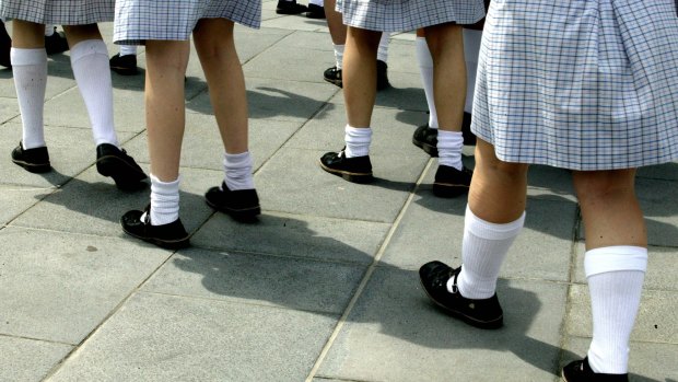 Female students at Kambrya College were allegedly asked to stop wearing short skirts a day after the school was named on a global porn-sharing website. 