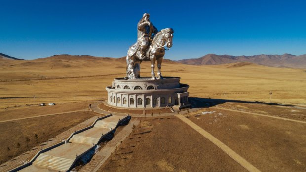 The Genghis Khan Equestrian Statue in Mongolia, the world's largest equestrian statue.