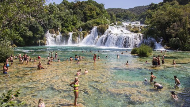 Krka National Park, one of the most famous national parks in Croatia.