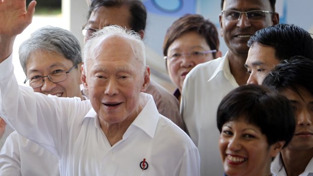 Singapore's then Minister Mentor Lee Kuan Yew in 2011.