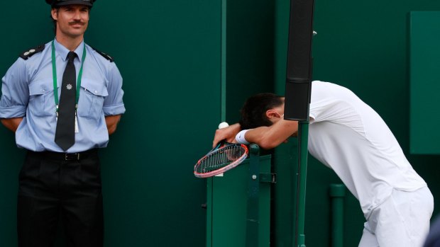 What am I doing here? Bernard Tomic did not have a good time at Wimbledon.