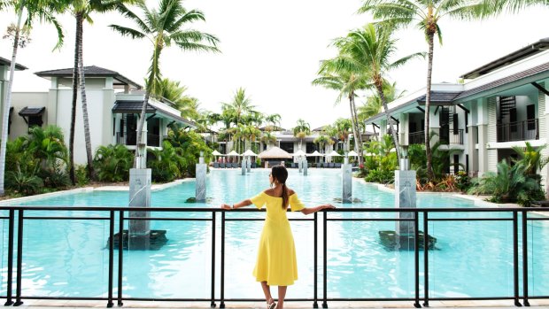 The pool area at Pullman Port Douglas Sea Temple Resort.