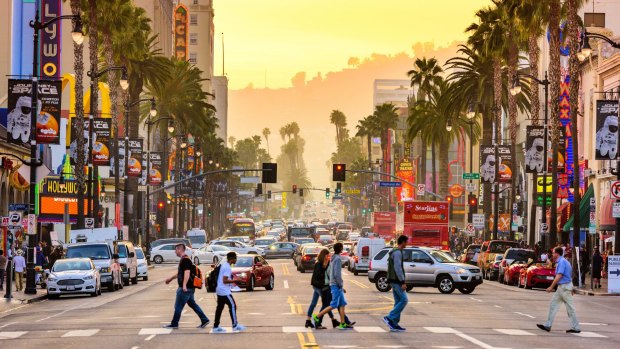 Hollywood Boulevard, Los Angeles.