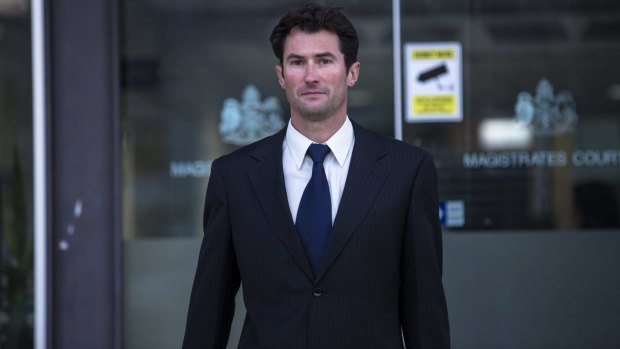 Damian De Marco after testifying at the Royal Commission into Institutional Responses to Allegations of Child Sexual Abuse in 2014.