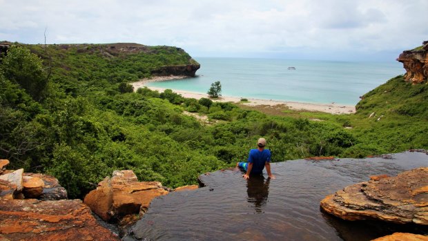 Climbing to the top of waterfalls offers great views.