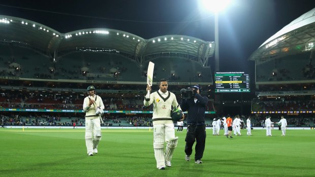 The day-night Test is proving a TV and crowd winner.