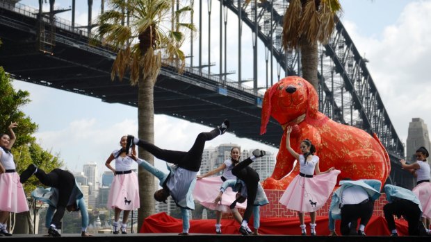 The City of Sydney council promotes the Year of the Dog at Dawes Point.