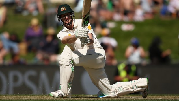 Swept away: Adam Voges dispatches a shot to the boundary.
