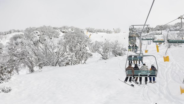 Snow at Perisher earlier this month.