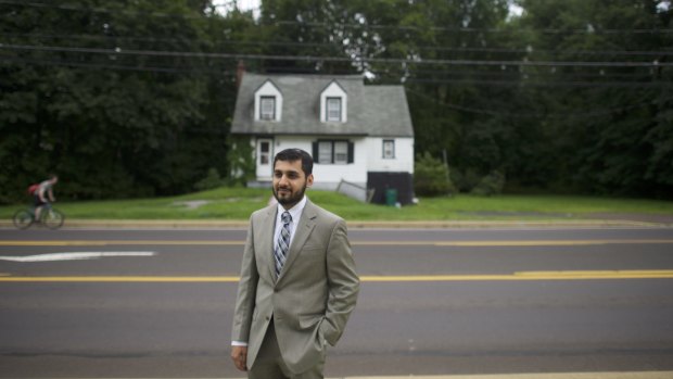 Imtiaz Chaudhry at the site where his congregation wishes to build a mosque in Bensalem, Pennsylvania.